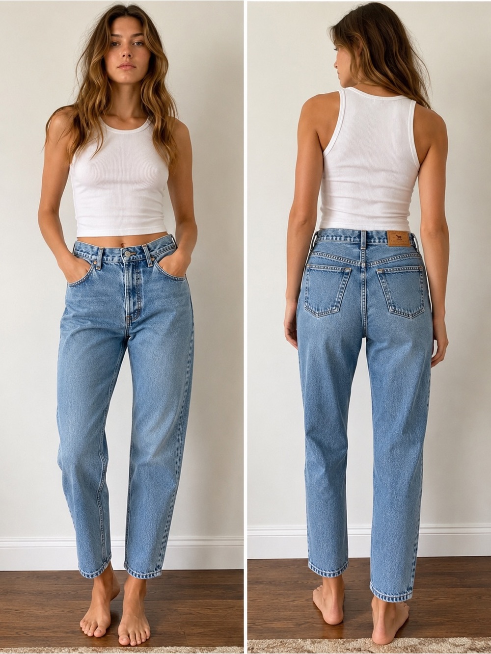 Vintage Lauren Jeans Co Ralph Lauren 100% Cotton Mom Jeans Size 8 Light Wash